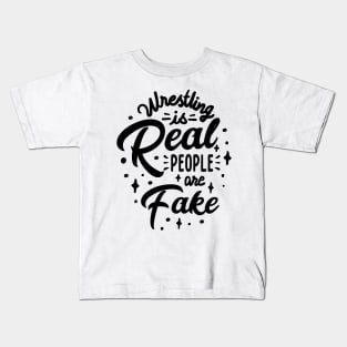 Ring Truth Revolution - Wrestling is Real People are Fake Kids T-Shirt